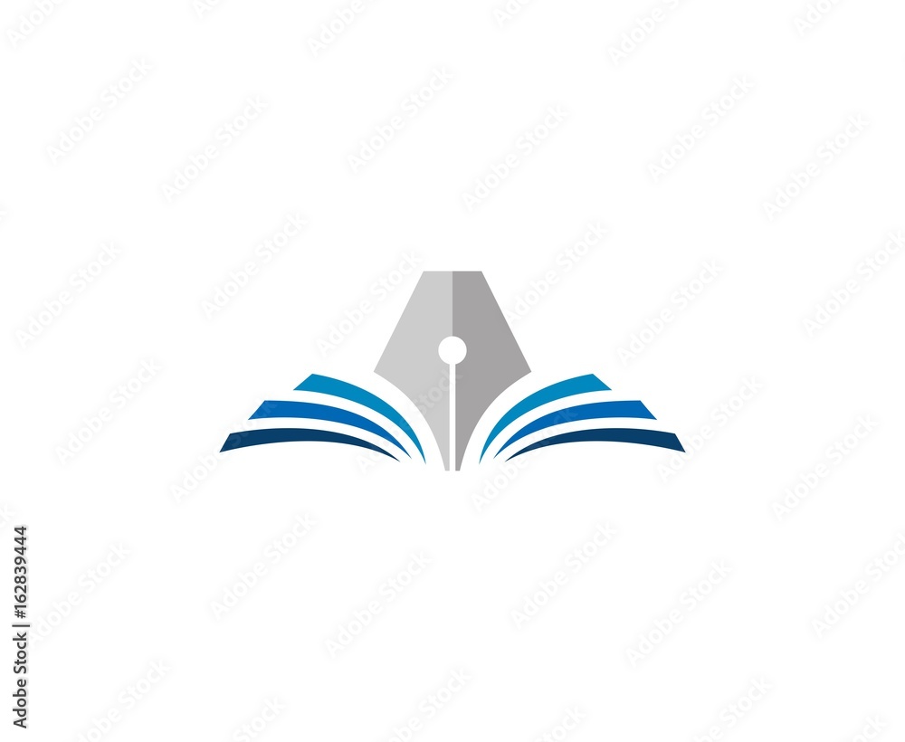 Wall mural book logo