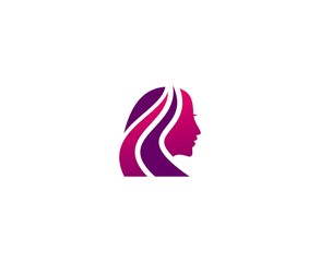 Woman hair logo