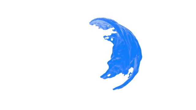 Paint flows with splashes around sphere with attraction to its center (with alpha channel). Good effect for ids, packshots, round logotypes. Separated on pure white background.