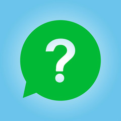 Question mark sign icon. Help symbol. FAQ sign. Flat design style. 