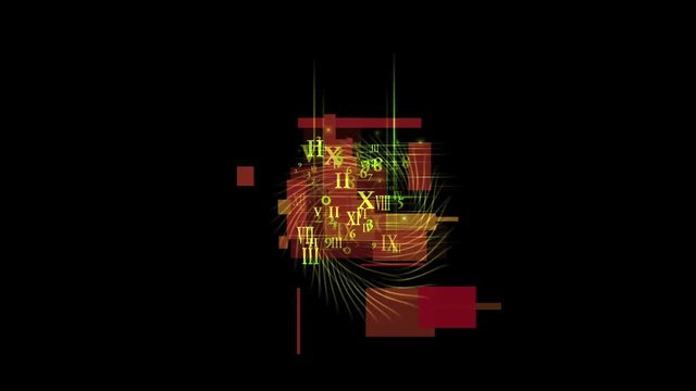 4k Abstract computer business square swirl number,alphabet matrix,finance market,information data,decryption encryption passwords,digital technology science,time space,computing info background.