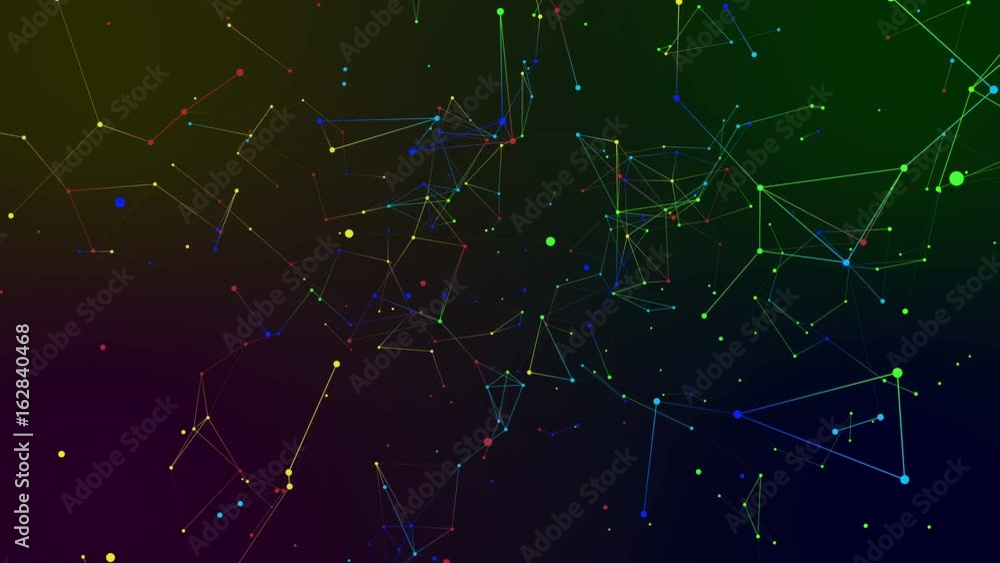 Poster absract geometry background with lines and dots
