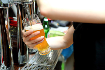 Golden soft drink or beer is a beautiful caramel color refreshing aroma and unique flavor.