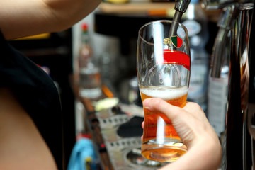 Golden soft drink or beer is a beautiful caramel color refreshing aroma and unique flavor.