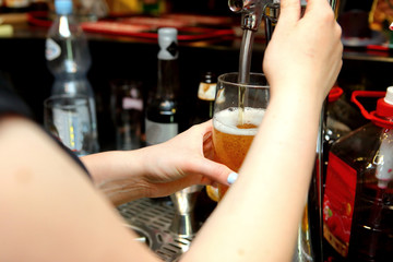Golden soft drink or beer is a beautiful caramel color refreshing aroma and unique flavor.