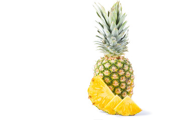 Natural pineapple with white background