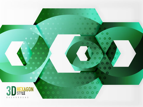 Vector 3d hexagon background