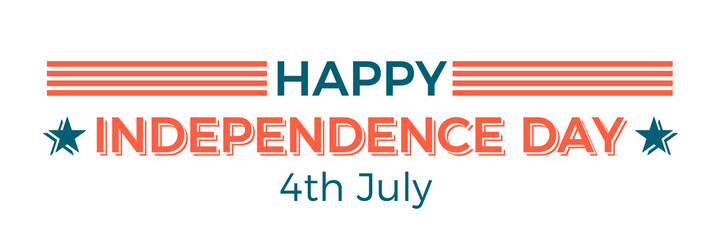 Fourth of July Independence Day of America, Vector banner, stamp, celebration message design