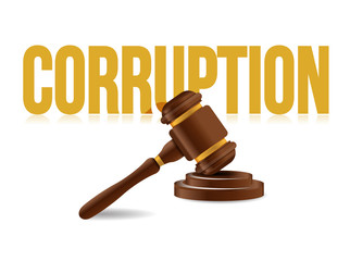 Corruption law concept icon illustration design