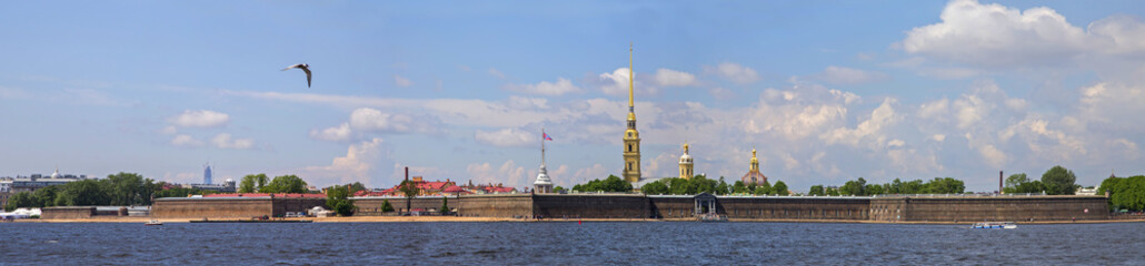 .Санкт Петербург,Петропавловская крепость .Панорама.