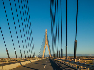 The international bridge between Spain and Portugal crossing the guadiana river