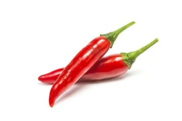 Fotobehang chili pepper isolated © dashu83