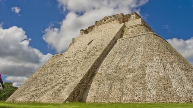 Time-lapse of the mayan ruins at Uxmal, Mexico.