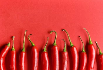 Fotobehang rode chili peper © Mara Zemgaliete