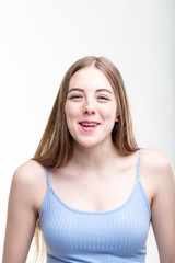 Fototapeta premium Mischievous cheeky young woman