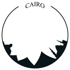Isolated Cairo skyline