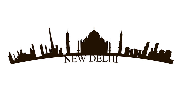 Isolated New Delhi skyline