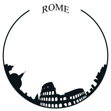 Isolated Rome Skyline