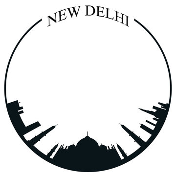 Isolated New Delhi skyline