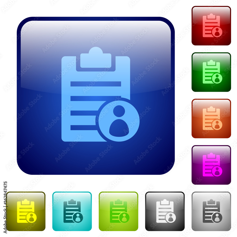 Poster note owner color square buttons