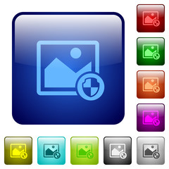 Protect image color square buttons