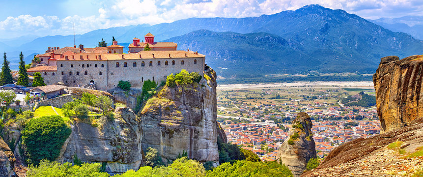 Meteora Monasteries, Greece Kalambaka. UNESCO World Heritage Sit