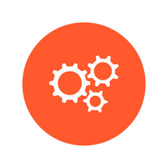 Gear icon.The development and management of business processes.