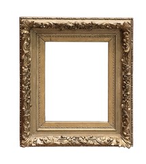 Gold frame for paintings, mirrors or photos or background