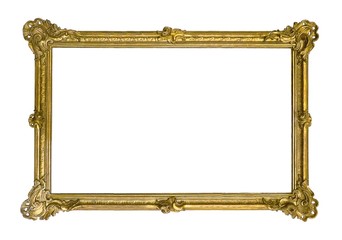 Gold frame for paintings, mirrors or photos or background