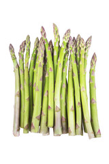 Fresh asparagus isolated on white background