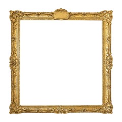 Gold frame for paintings, mirrors or photos or background