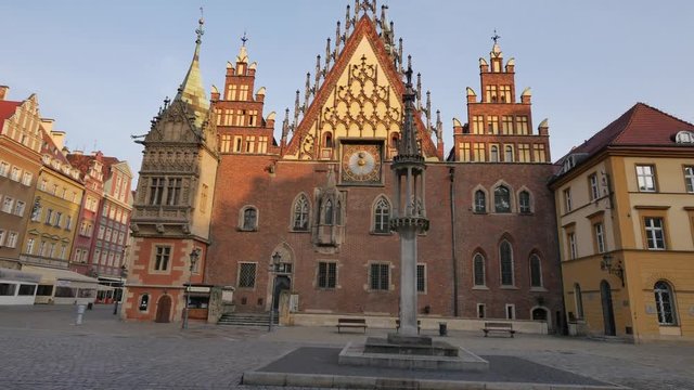 Old Town Hall in the middle of Wrocław's Central Market.