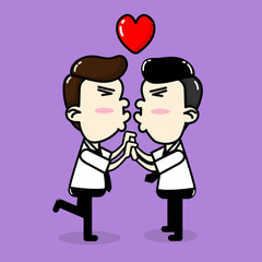 Cartoon love between Male to Male