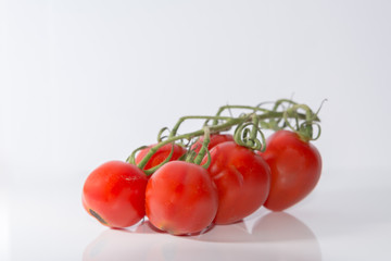 Cherry Tomate isoliert auf textfreiem Hintergrund