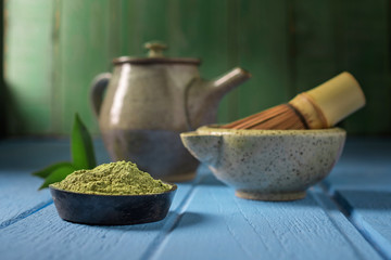 Matcha fine powdered green tea