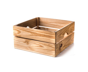 empty wooden crate