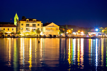 Sukosan Adriatic village evening view,