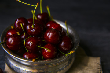 cherries on the table