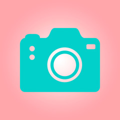 Fototapeta premium Photo camera symbol. DSLR camera sign icon. Digital camera. Flat design style. 