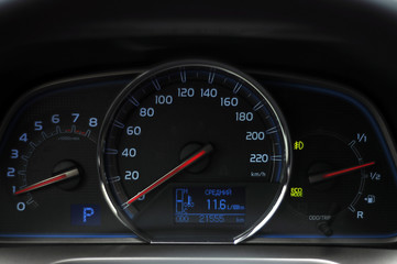 Car speedometer control panel odometer narrows
