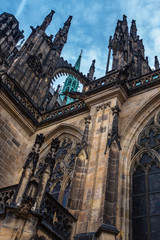 Fototapeta na wymiar The Metropolitan Cathedral of Saints Vitus, Wenceslaus and Adalbert, Roman Catholic metropolitan cathedral in Prague, the seat of the Archbishop of Prague
