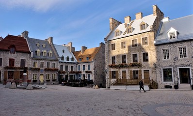 Fototapeta na wymiar Place à Québec.