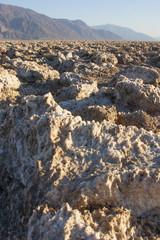 Dry cracked earth in Salt Flats, Death Valley, NP, CA