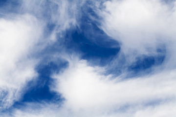 Swirl Of White Clouds In A Blue Sky