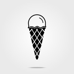 Ice Cream icon isolated on white background.