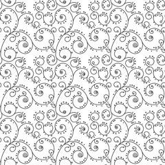 Seamless Pattern Zentangle Ornament Coloring Book Page Design Vector Illustration