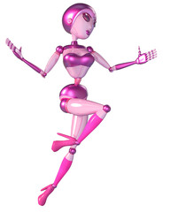 pink robot

