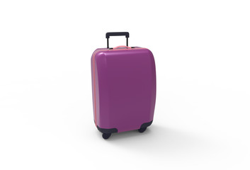 Travel suitcases isolated on white background