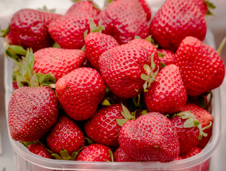 Strawberries, taste and color of summer