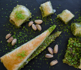 Pistachio and baklava varieties 